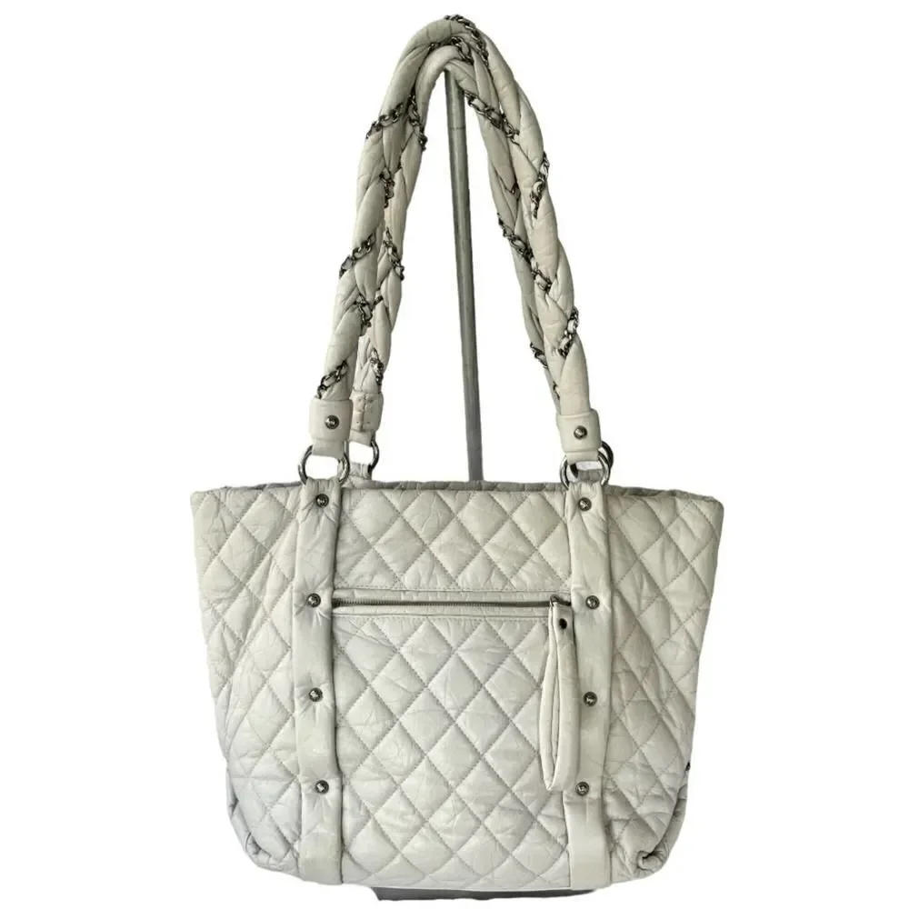 Chanel Matellase Quilted Lambskin Leather Tote Handbag